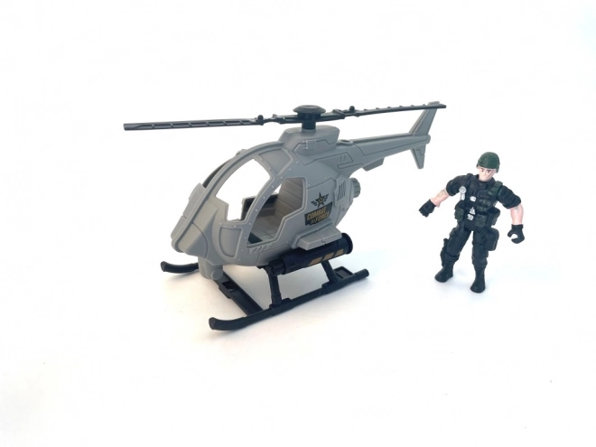 Militärhubschrauber mit Zubehör