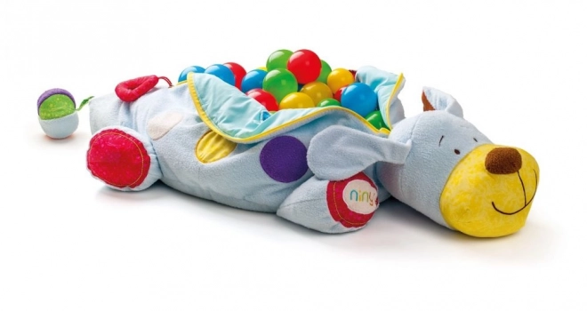 Multifunktionaler Kuschelhund mit Bällen