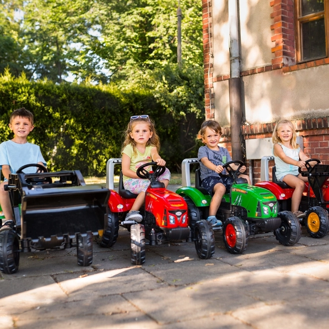 Roter Supercharger Trecker mit Anhänger für Kinder