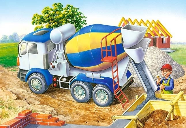Puzzle Betonmischer auf der Baustelle 60 Teile