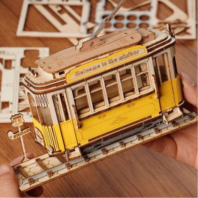 RoboTime 3D-Holzpuzzle Historische Straßenbahn