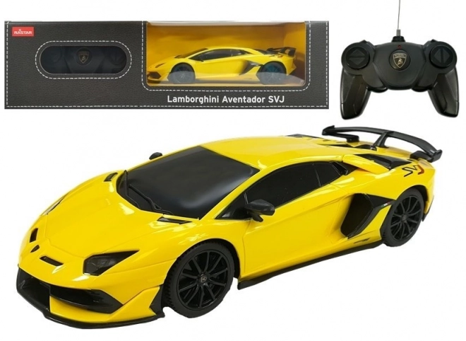 Zugelbes R/C Lamborghini Aventador im Maßstab 1:24