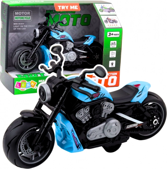 Kindermotorrad mit Licht- und Soundeffekten Blau