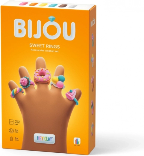 Alles für die Herstellung süßer Ringe in einer Box