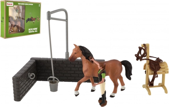 Bauernhof-Set – Pferd mit Zubehör, Spielzeug aus Kunststoff