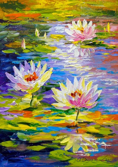 Puzzle Seerosen im Teich 1000 Teile