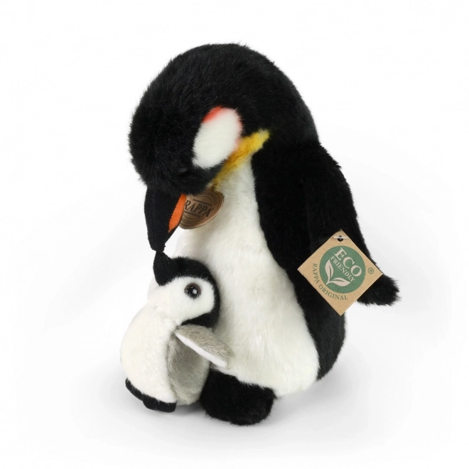 Pinguin mit Jungtier 22 cm aus Plüsch – Umweltfreundlich