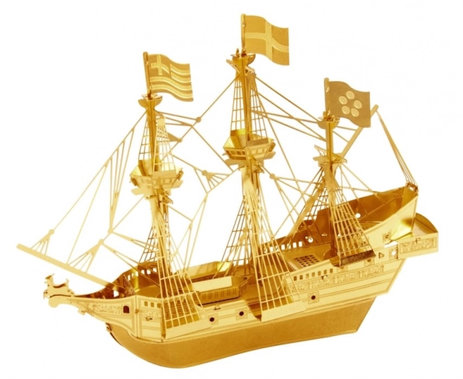 Metal Earth 3D Puzzle Schiff Golden Hind Gold Edition