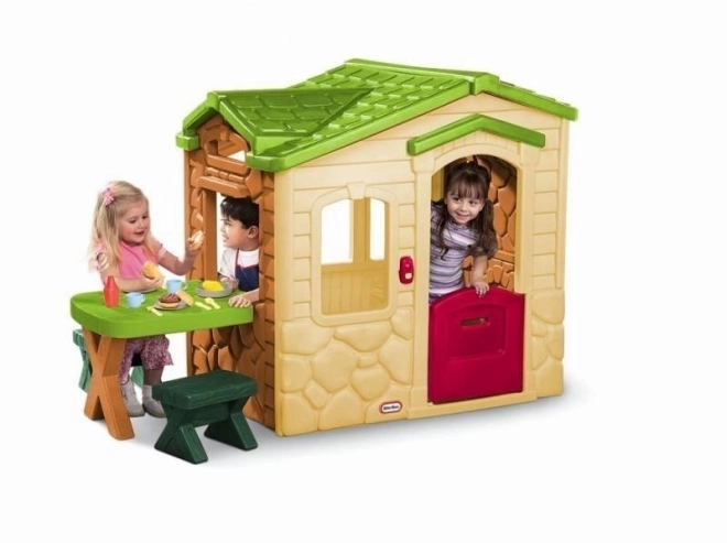 Little Tikes Haus mit Picknick-Patio und magischer Klingel - Natur