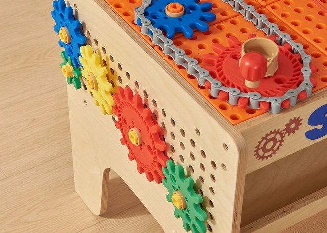 Holztisch XL Werkstatt Montessori STEM mit Werkzeugen und Zubehör Masterkidz