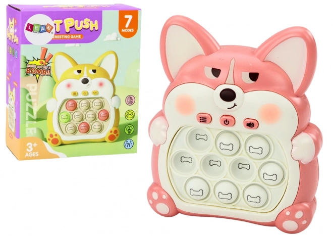 Geschicklichkeitsspiel Konsole Pop-It Fuchs Rosa