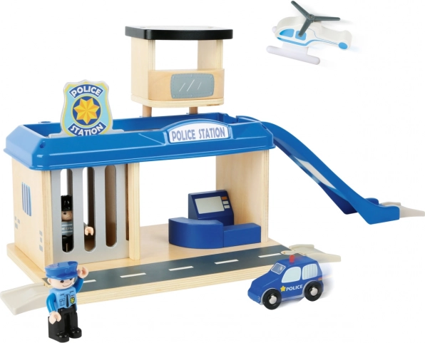 Kleine Fuß Holz Polizeistation mit Zubehör
