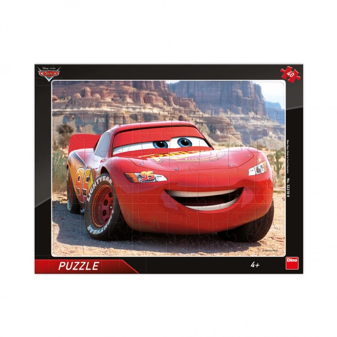 Dino Puzzle Autos: Lightning McQueen 40 Teile