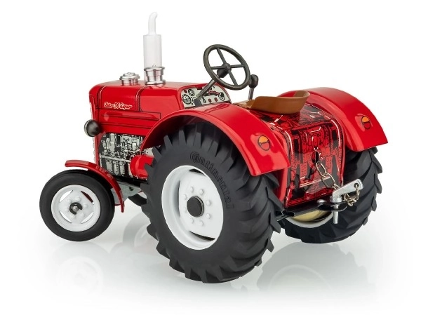 Roter Traktor ZETOR 50 Super aus Metall 15cm im Maßstab 1:25