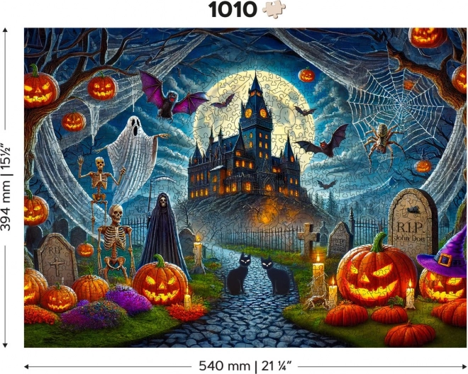 Halloweenschloss Holzpuzzle 1010 Teile