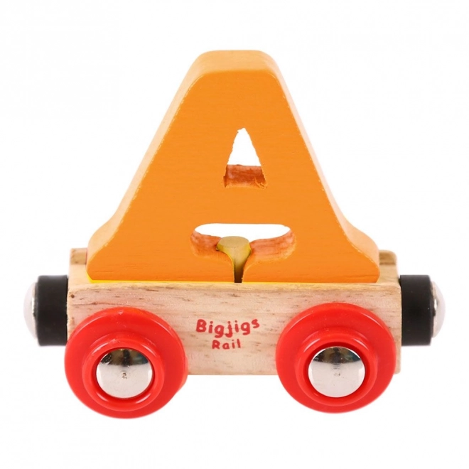 Bigjigs Rail Holzbuchstaben Waggon - Buchstabe A