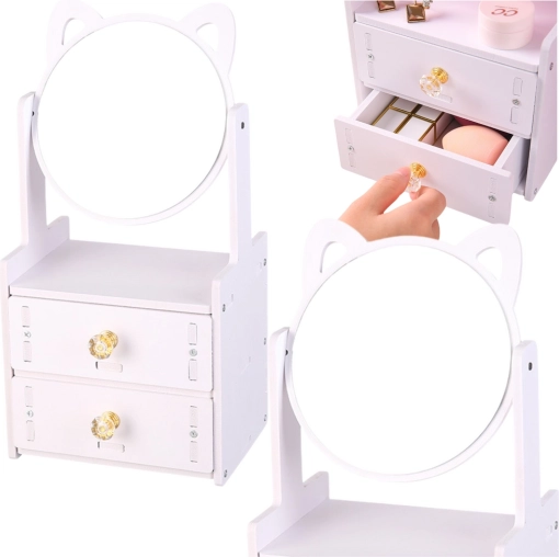 Holz-Mini-Toilette mit Ohren