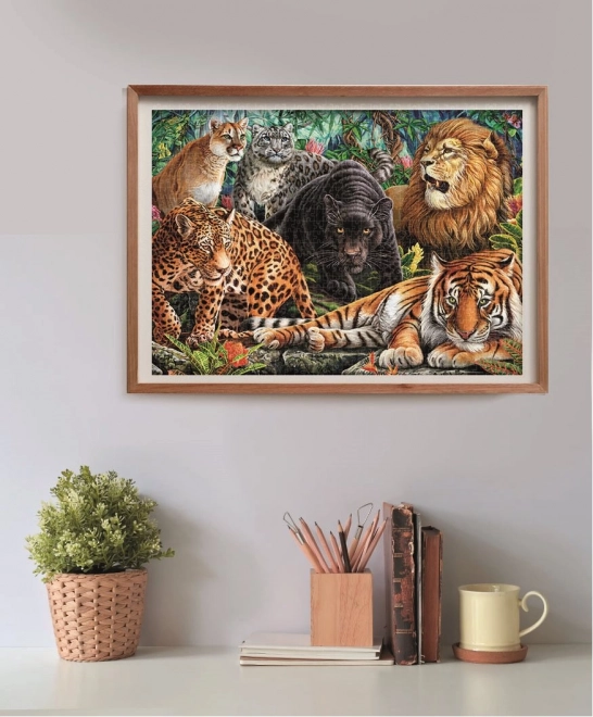 Puzzle 500 Teile High Quality, Wilde Katzen