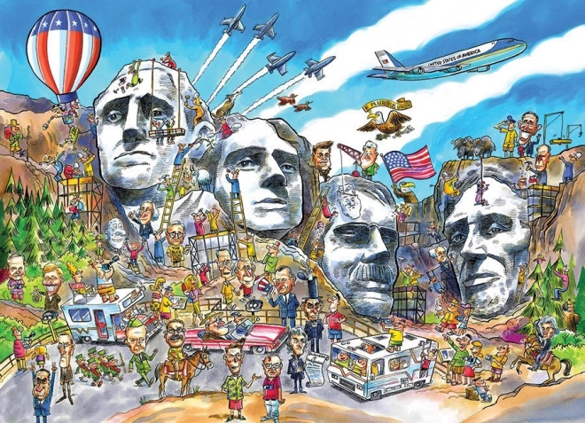 Cobble Hill DoodleTown Puzzle: Mount Rushmore 1000 Teile