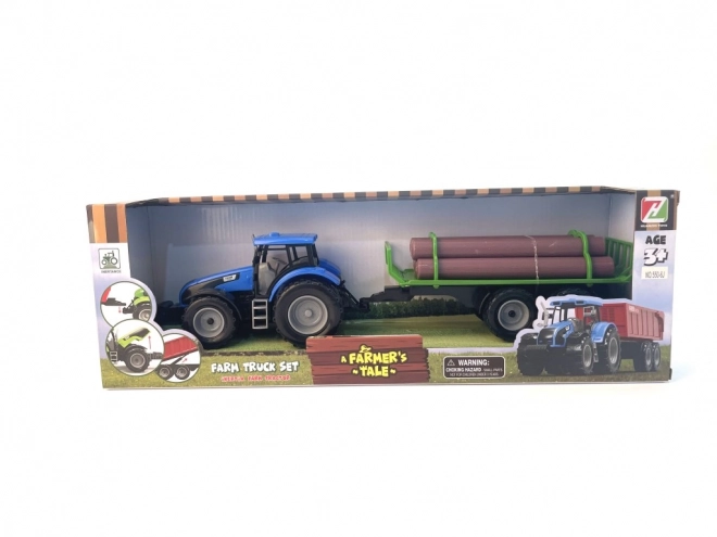 Spielzeugtraktor mit Holzanhänger für Kinder