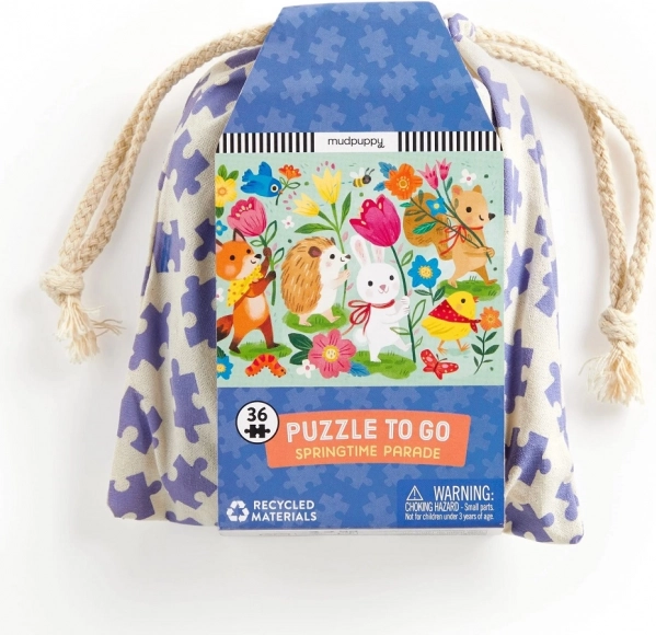 Puzzle Frühlingsparade im Stoffbeutel von Mudpuppy