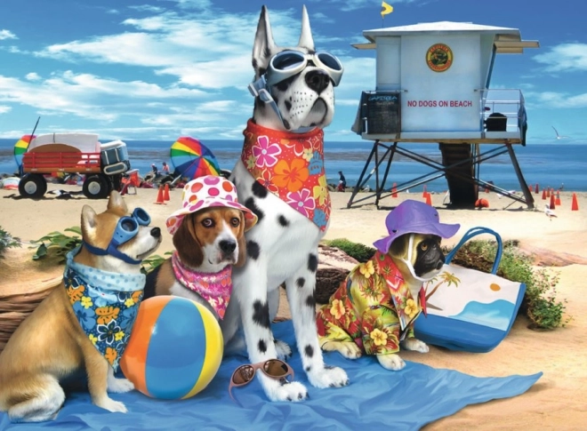 Ravensburger Puzzle Hunde verboten am Strand XXL 100 Teile