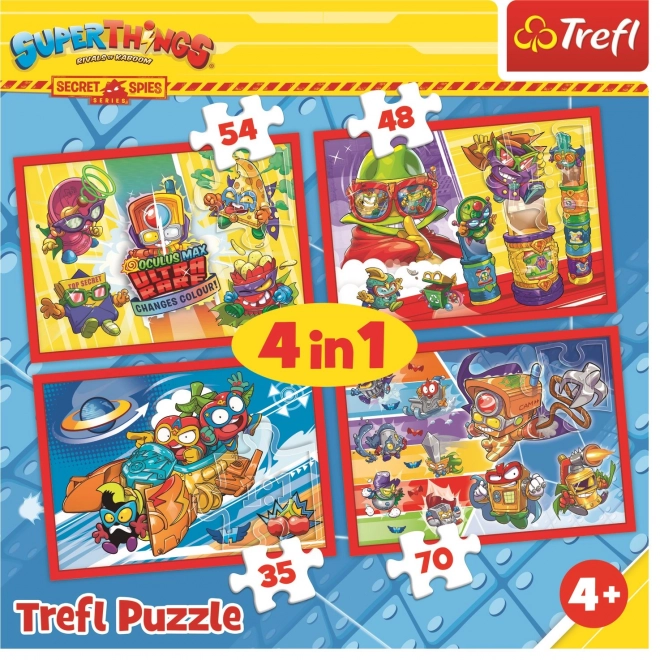 Trefl Puzzle Super Things Spione 4 in 1 Set