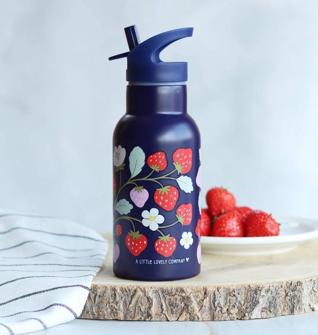A Little Lovely Company Trinkflasche aus Edelstahl 500 ml – Erdbeeren