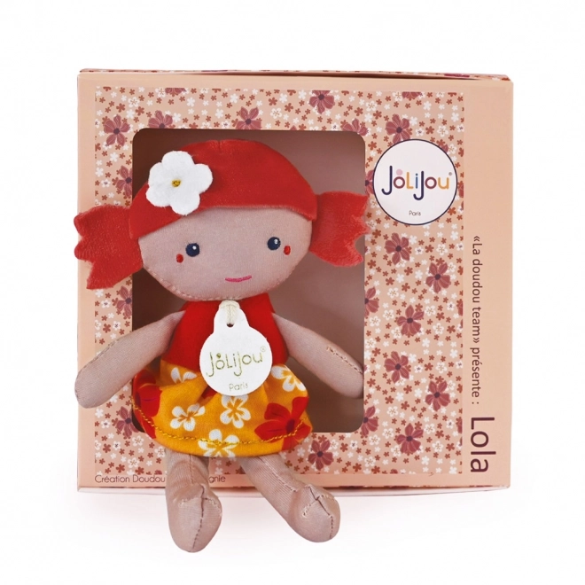 Doudou Jolijou Puppe Lola 16 cm Rot