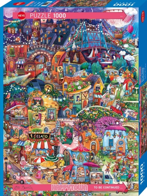 Puzzle Glückliche Stadt 1000 Teile