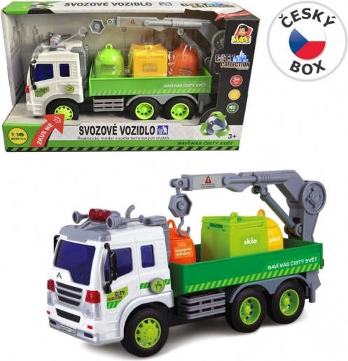 Müllwagen City Collection mit Containern für Mülltrennung