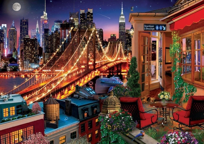 Puzzle Blick auf Brooklyn von der Terrasse 1500 Teile