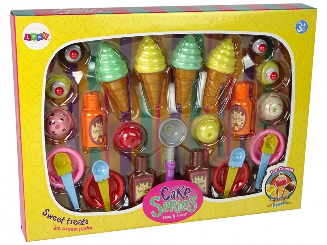 Set Süßigkeiten Eisbecher Soßen Löffel