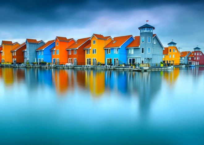 Puzzle ENJOY Häuser am Wasser, Groningen, Niederlande – 1000 Teile