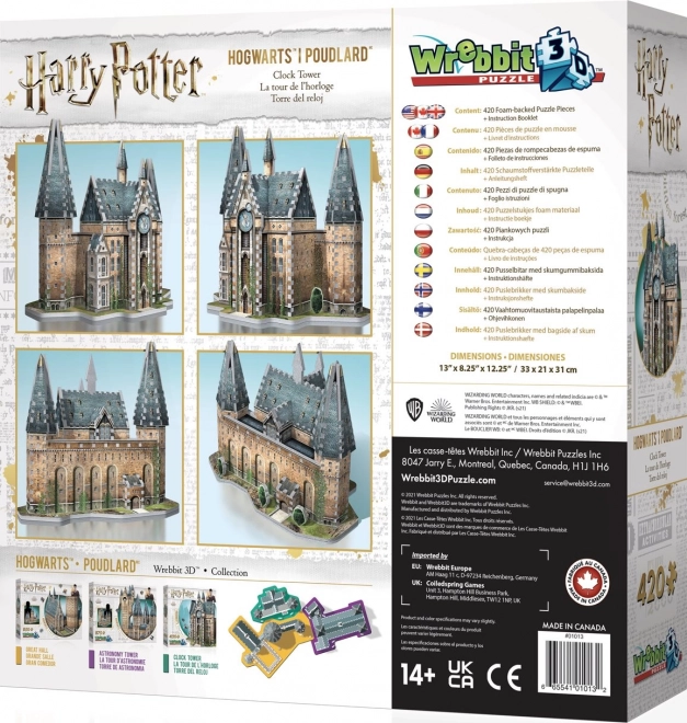 WREBBIT 3D Puzzle Harry Potter: Uhrturm Hogwarts