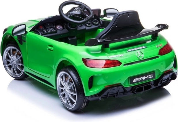 Mercedes GTR grünes Kinder Elektroauto