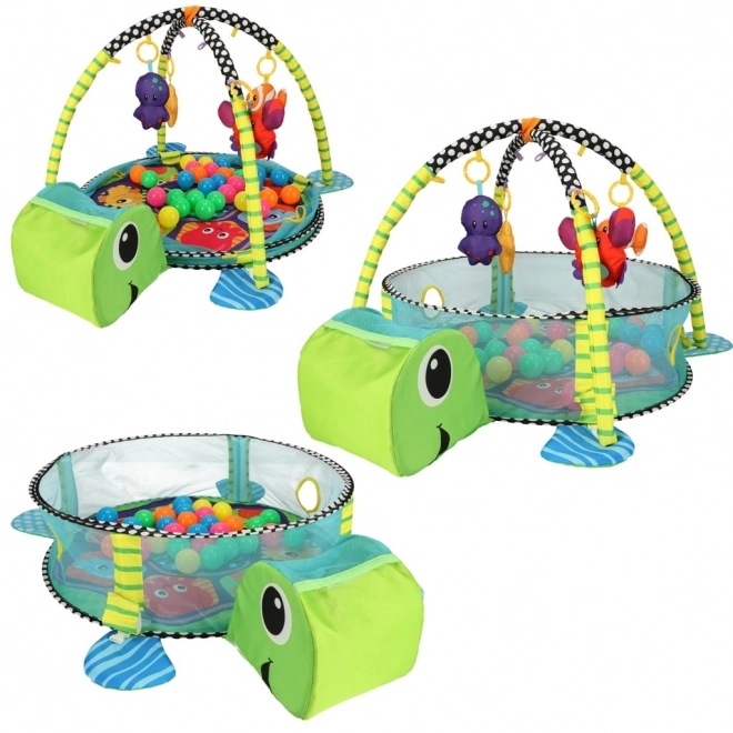 Spielmatte 3-in-1 Schildkröten-Spielzentrum mit Bällen