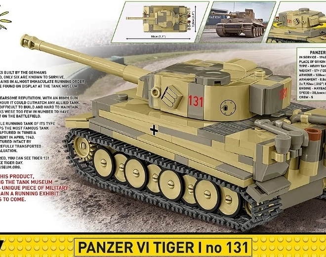 Modell des Panzers VI Tiger I Nr. 131 von COBI