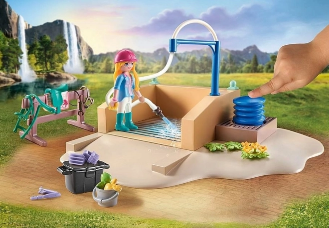 Playmobil Figurenset Isabella und Lioness mit Pferdewaschplatz