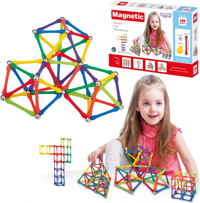 Magnetische Bausteine Woopie Kreatives Puzzle 180 Stk