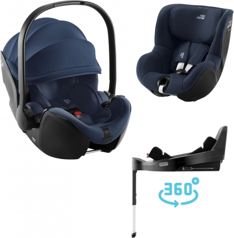 Autokindersitz-Set Britax Römer: Baby-Safe Pro + Vario Base 5Z + Dualfix 5Z, Night Blue