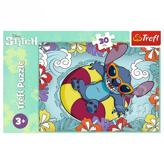 Puzzle 30 Teile Lilo und Stitch im Urlaub