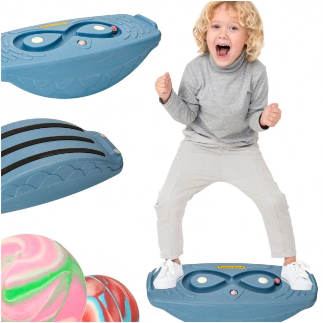 Balance-Trainingsboard mit Kugellabyrinth für Kinder Blau