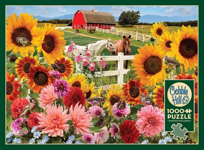 Puzzle Sonnenblumenhof von Cobble Hill - 1000 Teile