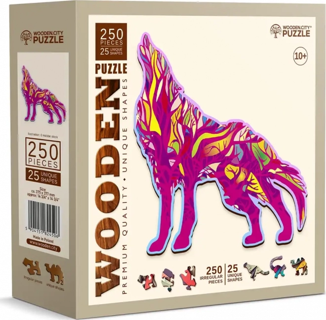 Holzpuzzle Heulender Wolf 250 Teile