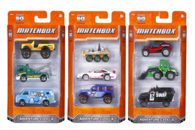 Matchbox 3er-Pack Autos