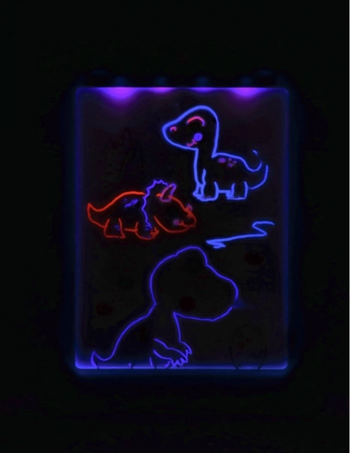 Neon-Zeichentafel mit Saugnäpfen