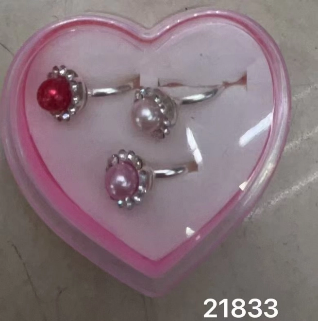 Ring mit Perlen - Set 3 Stk.