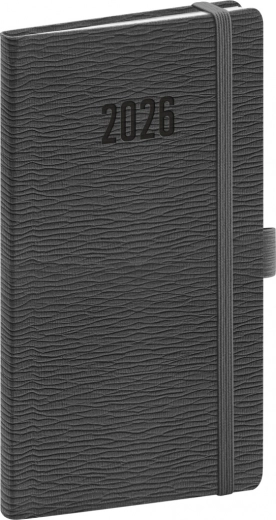 Taschenkalender Rivoli 2026 grau