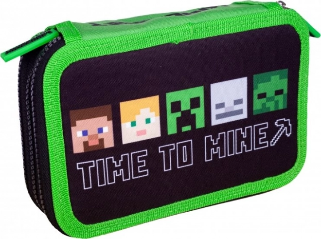 Schulmäppchen Minecraft Alex und Steve dreistöckig